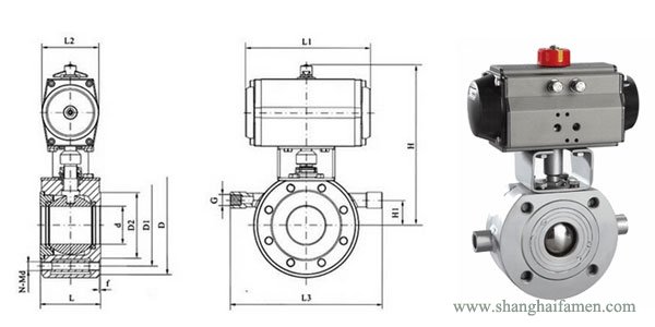 氣動對夾式保溫球閥結構圖